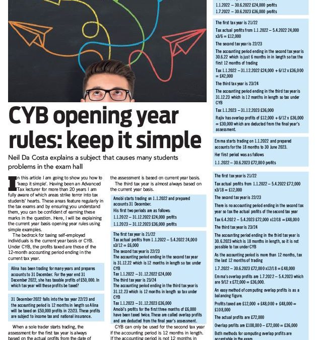 CYB Opening year Rules