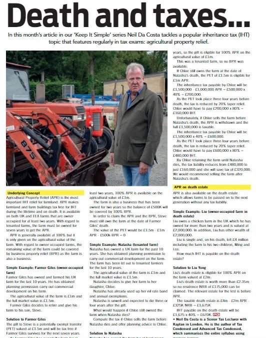 Agricultural Property Relief